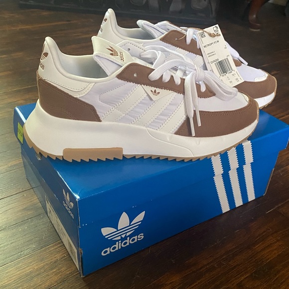 adidas | Shoes | Cloud White Wild Brown Retropy F2 Adidas Womens Size 75 | Poshmark